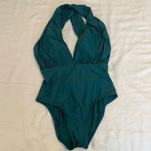 NWOT Anthropologie One Piece Plunge Neck Swimsuit